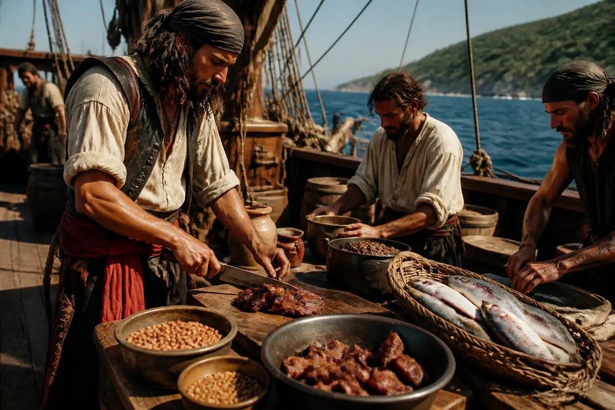 Que mangeaient les pirates ? Secrets de leur nourriture à bord