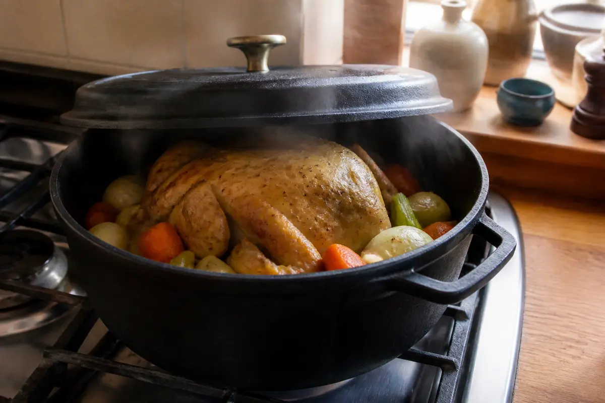Temps de cuisson pintade 1 kg 500 en cocotte : conseils clés